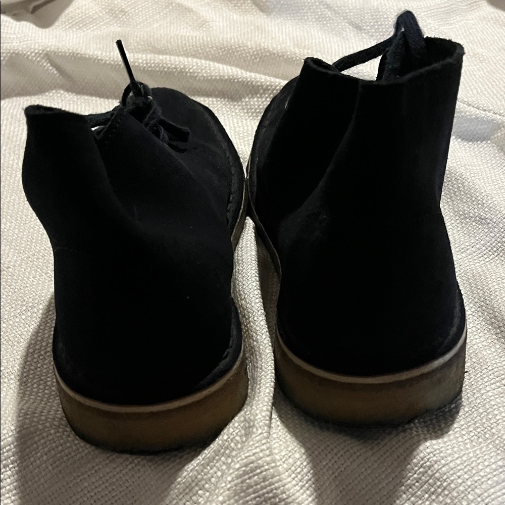 Clarks Men's Black Suede Oxfords - Picture 2 of 2